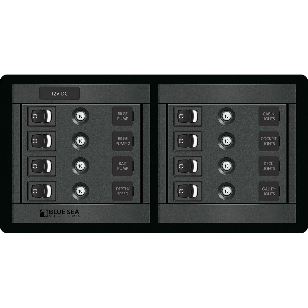 Blue Sea Systems Blue Sea 1456 8 Position Switch CLB Horizontal — marine electrical panels