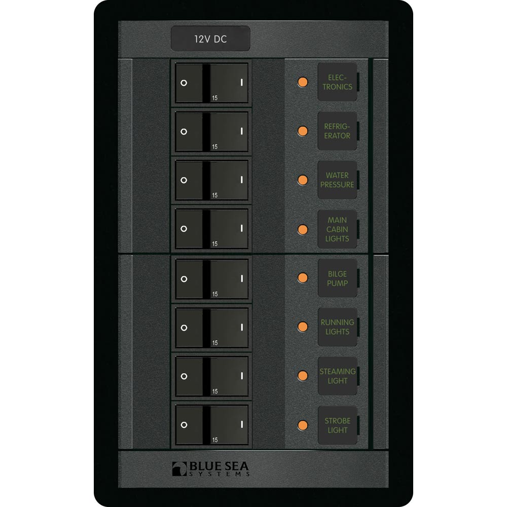 Blue Sea Systems Blue Sea 1200 12V DC 8 Position - Vertical — marine electrical panels