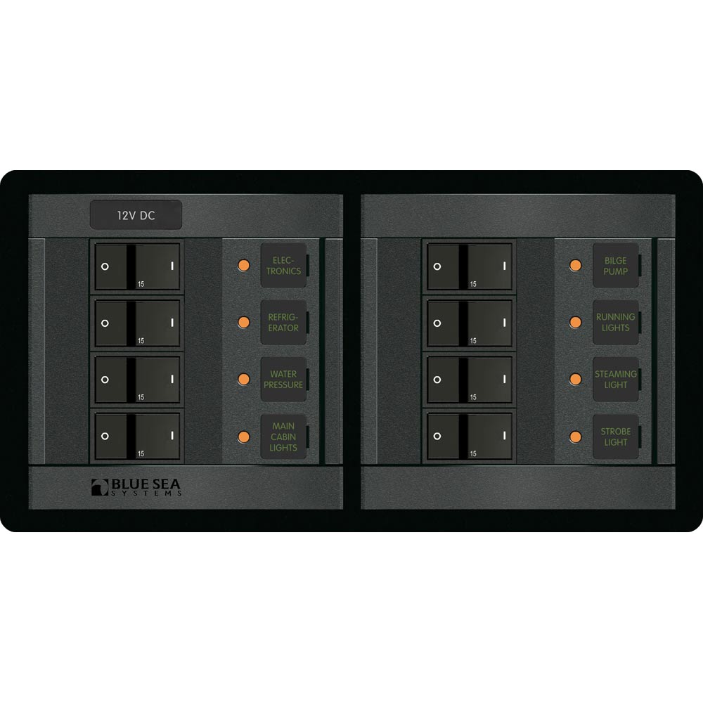 Blue Sea Systems Blue Sea 1225 12V DC 8 Position - Horizontal — marine electrical panels