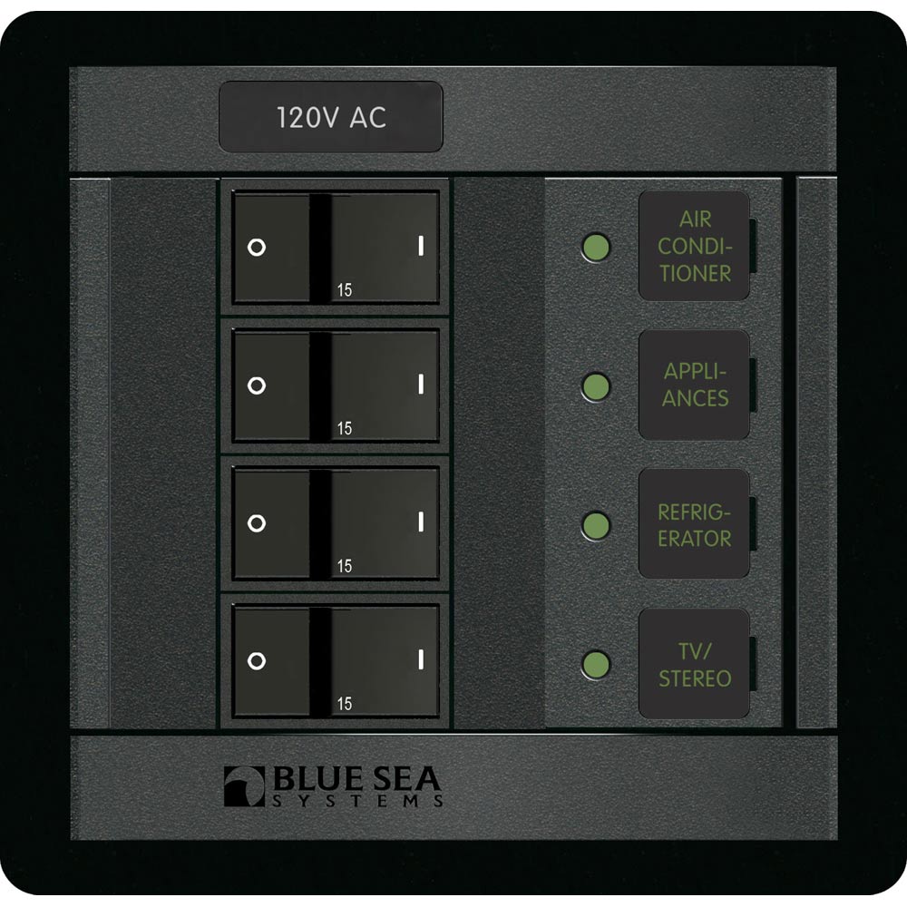 Blue Sea Systems Blue Sea 1210 120V AC 4 Position — marine electrical panels