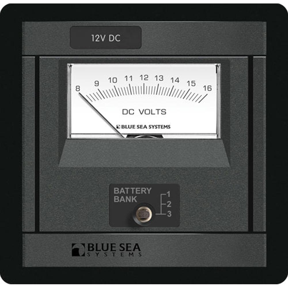 Blue Sea Systems Blue Sea 1473 DC Analog Voltmeter Panel — marine electrical panels