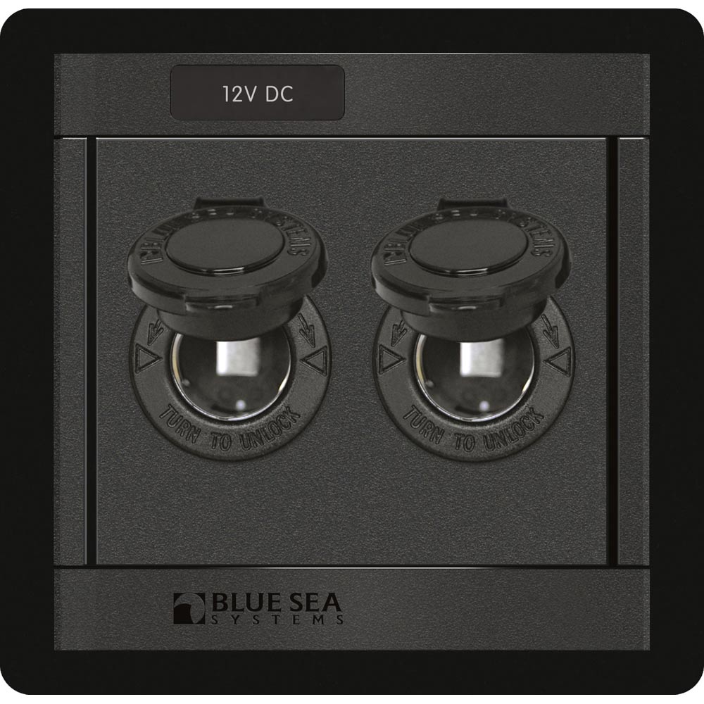 Blue Sea Systems Blue Sea 1472 DC 12V Socket Panel — marine electrical panels