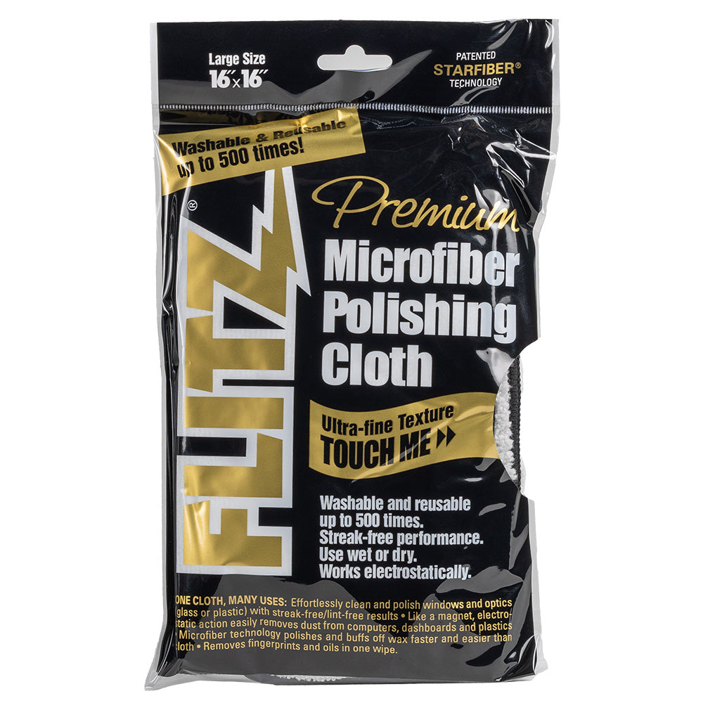 Flitz Microfiber Polishing Cloth - 16" x 16" - Single Bag — marine cleaning