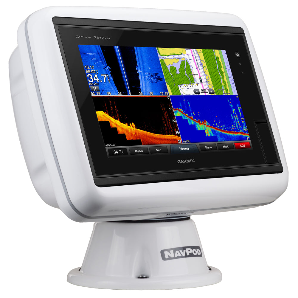 NavPod PP5050-19 PowerPod Pre-Cut f/Garmin GPSMAP 7410, 7410xsv, 7610 & 7610xsv — marine display mounts