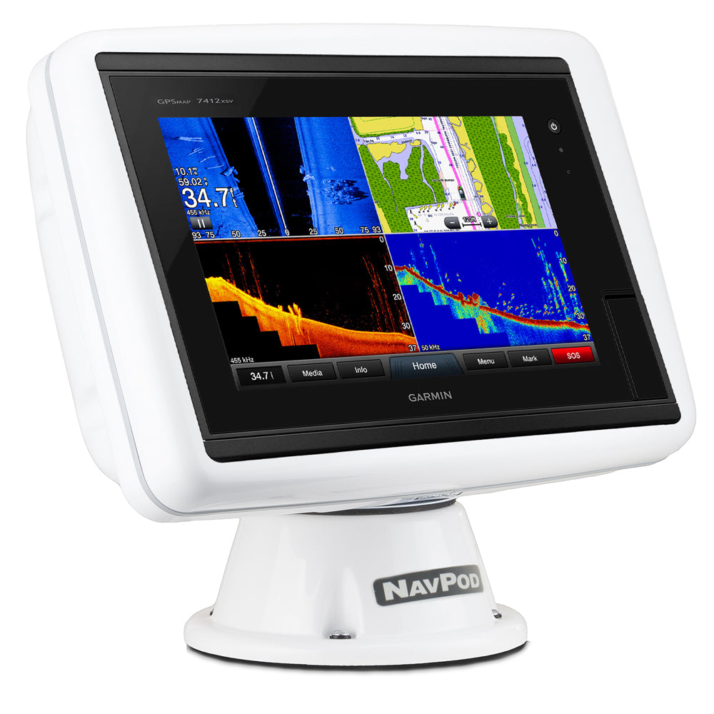 NavPod PP5200-12 PowerPod Pre-Cut f/Garmin 7412, 7412xsv, 7612 & 7612xsv — marine display mounts