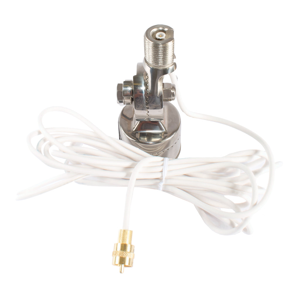 Shakespeare Quick Connect SS Rail Mount w/Cable f/Quick Connect Antenna — marine antenna mounts & accessories