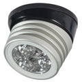 Lumitec Zephyr LED Spreader/Deck Light -Brushed, Black Base - White Non-Dimming — marine flood/spreader lights