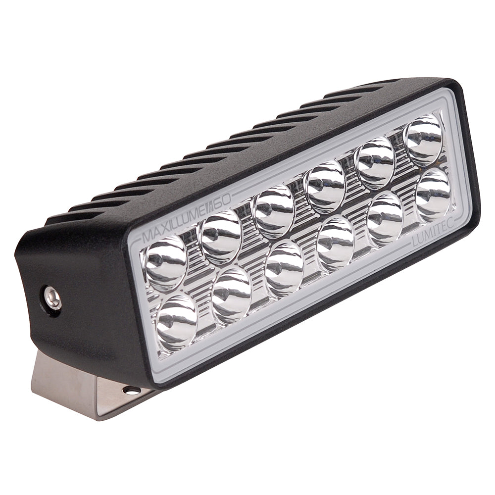 Lumitec Maxillume h60 - Trunnion Mount Flood Light - White Dimming - Black Housing — marine flood/spreader lights