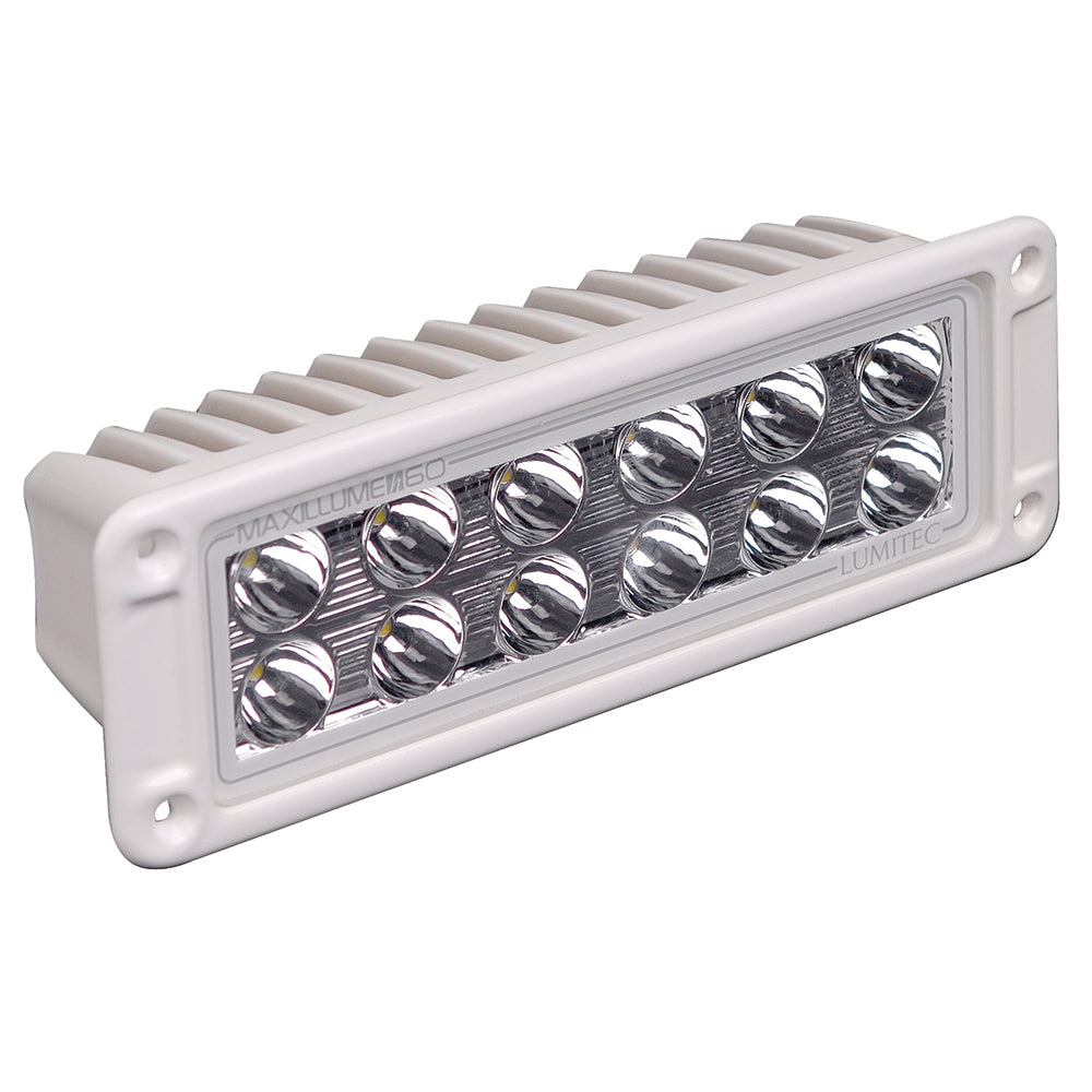 Lumitec Maxillumeh60 - Flush Mount Flood Light - White Housing - White Dimming — marine flood/spreader lights
