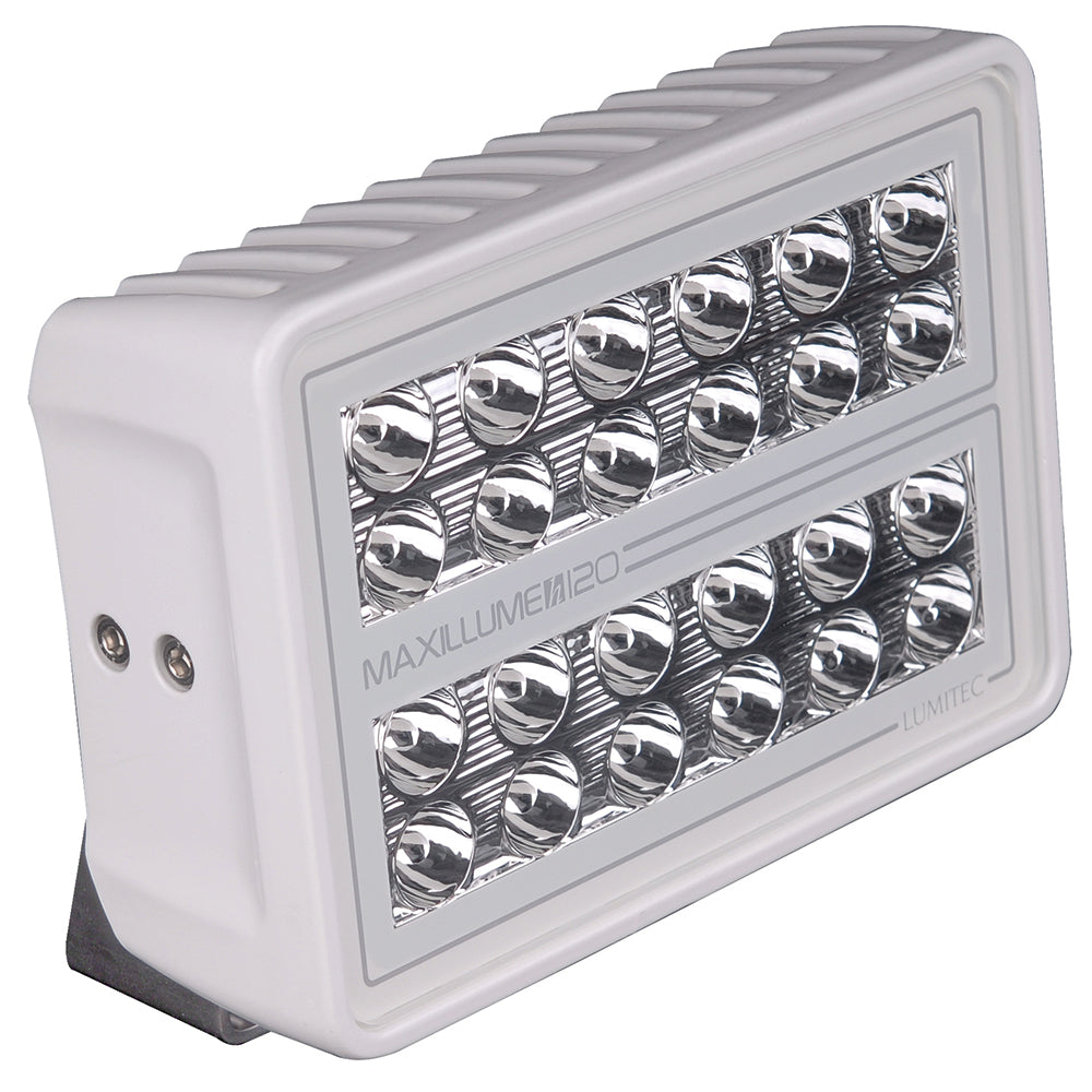 Lumitec Maxillume h120 - Trunnion Mount Flood Light - White Housing - White Dimming — marine flood/spreader lights