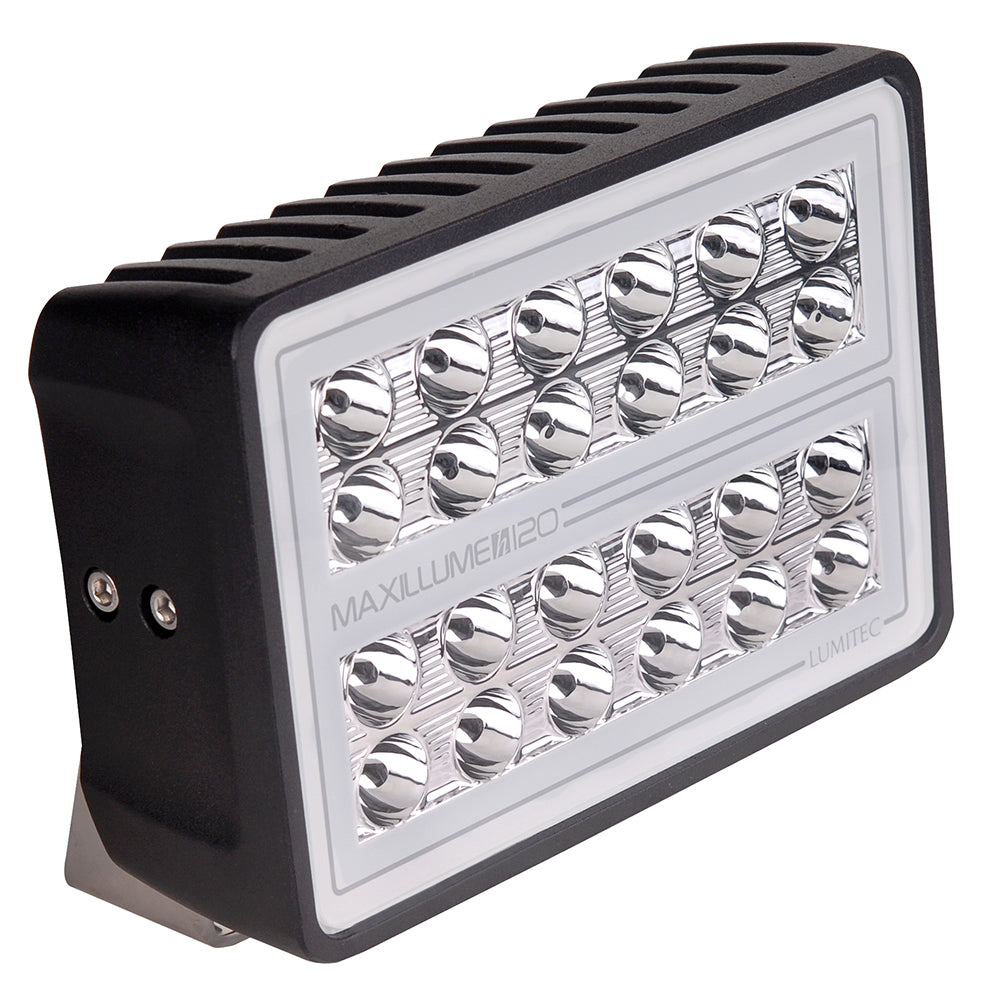 Lumitec Maxillume h120 - Trunnion Mount Flood Light - Black Housing - White Dimming — marine flood/spreader lights