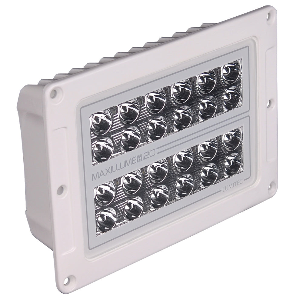 Lumitec Maxillume h120 - Flush Mount Flood Light - White Housing - White Dimming — marine flood/spreader lights