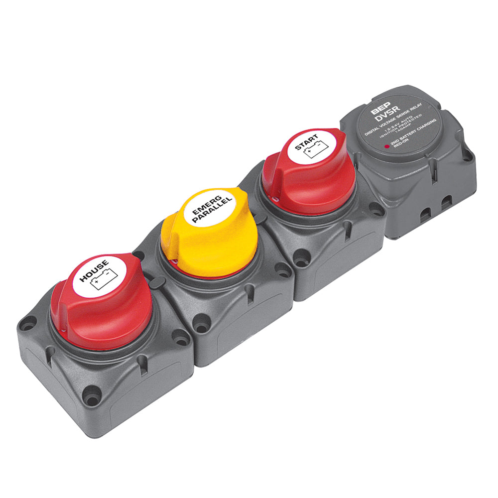 BEP Marine BEP Horizontal Battery Distribution Cluster f/Single Engine w/Two Battery Banks — marine battery management