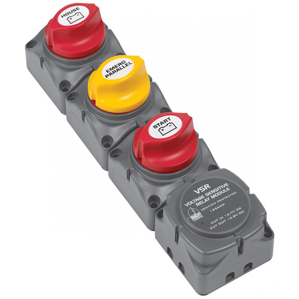BEP Marine BEP Vertical Battery Switch Cluster w/DVSR - 1 Engine/2 Batteries — marine battery management