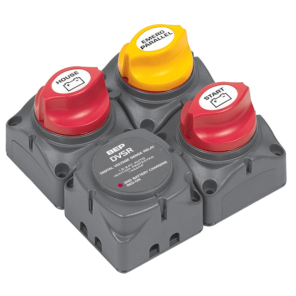 BEP Marine BEP Square Battery Distribution Cluster f/Single Engine w/Two Battery Banks — marine battery management