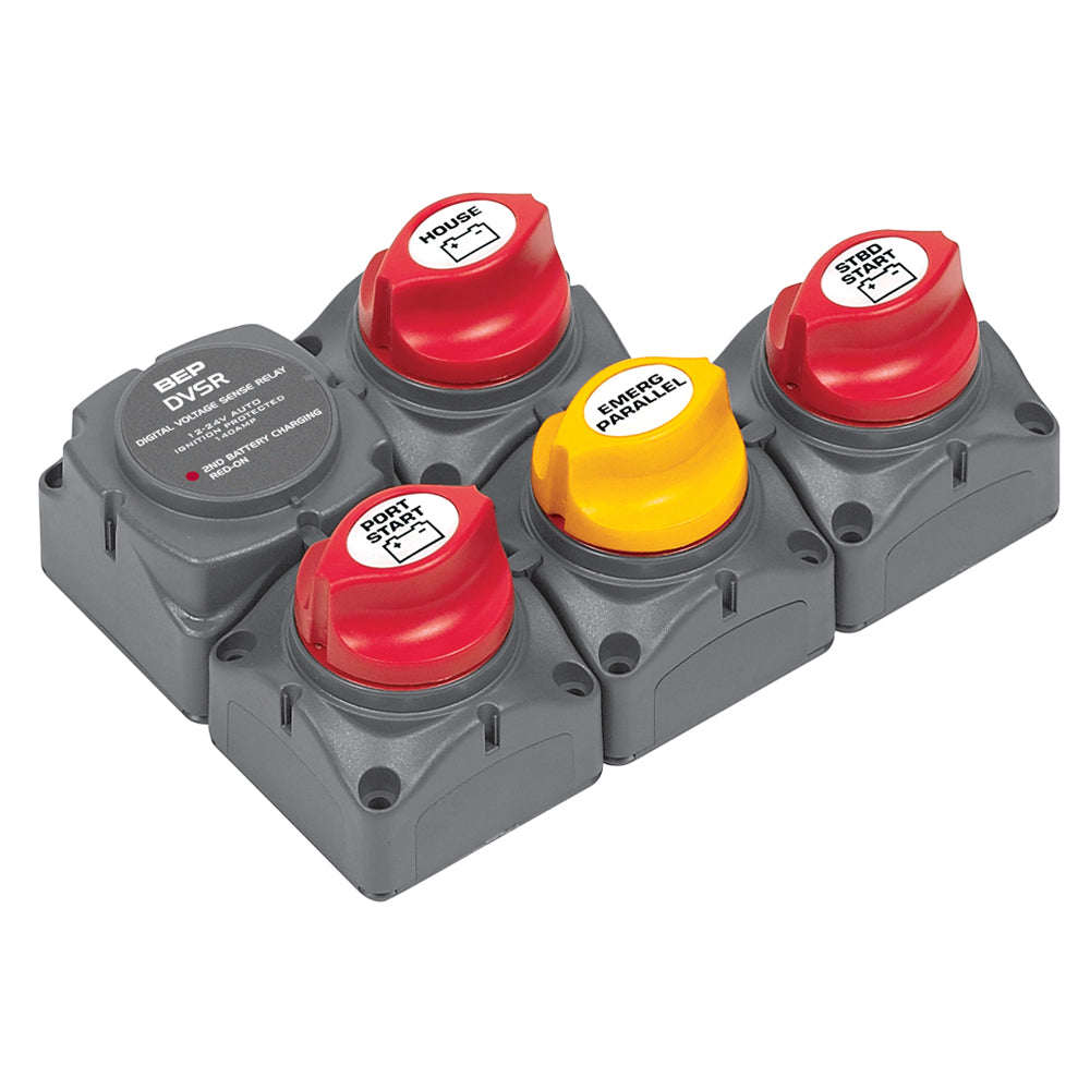 BEP Marine BEP Battery Distribution Cluster f/Twin Inboard Engines w/Three Battery Banks — marine battery management
