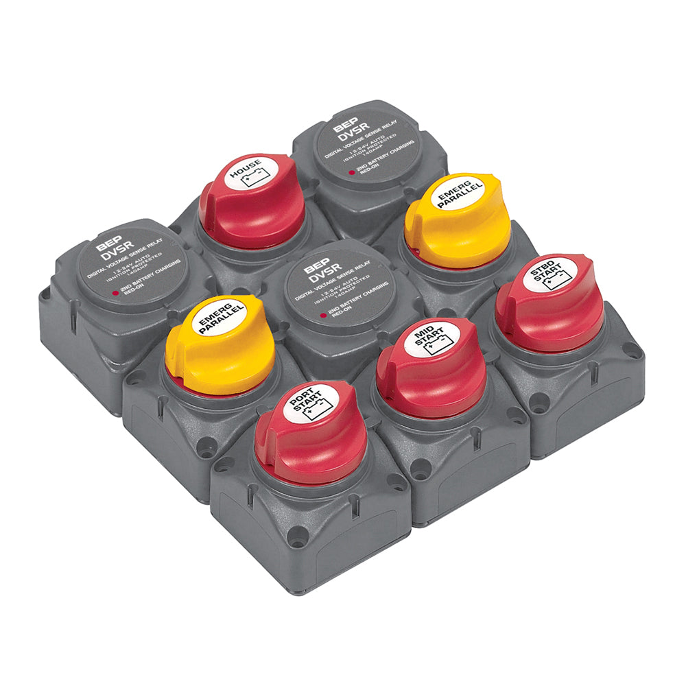 BEP Marine BEP Battery Distribution Cluster f/Triple Outboard Engine w/Four Battery Banks — marine battery management