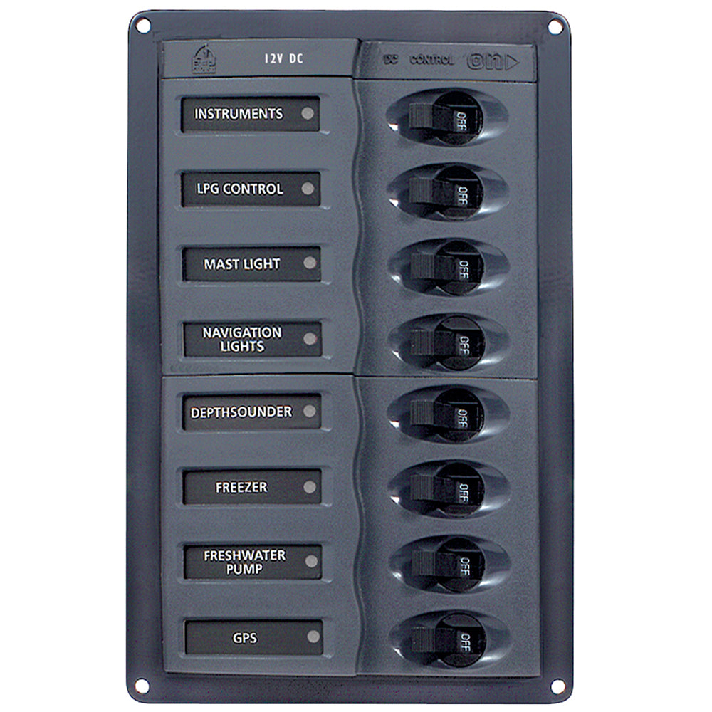 BEP Marine BEP DC Panel - 8-Way - Vertical — marine electrical panels