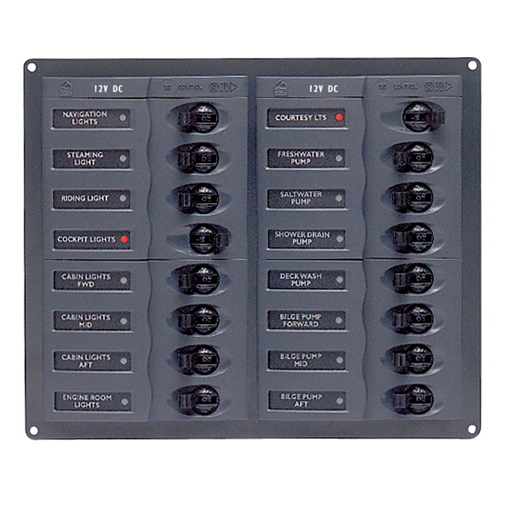 BEP Marine BEP DC Panel - 16-Way - No Meter — marine electrical panels