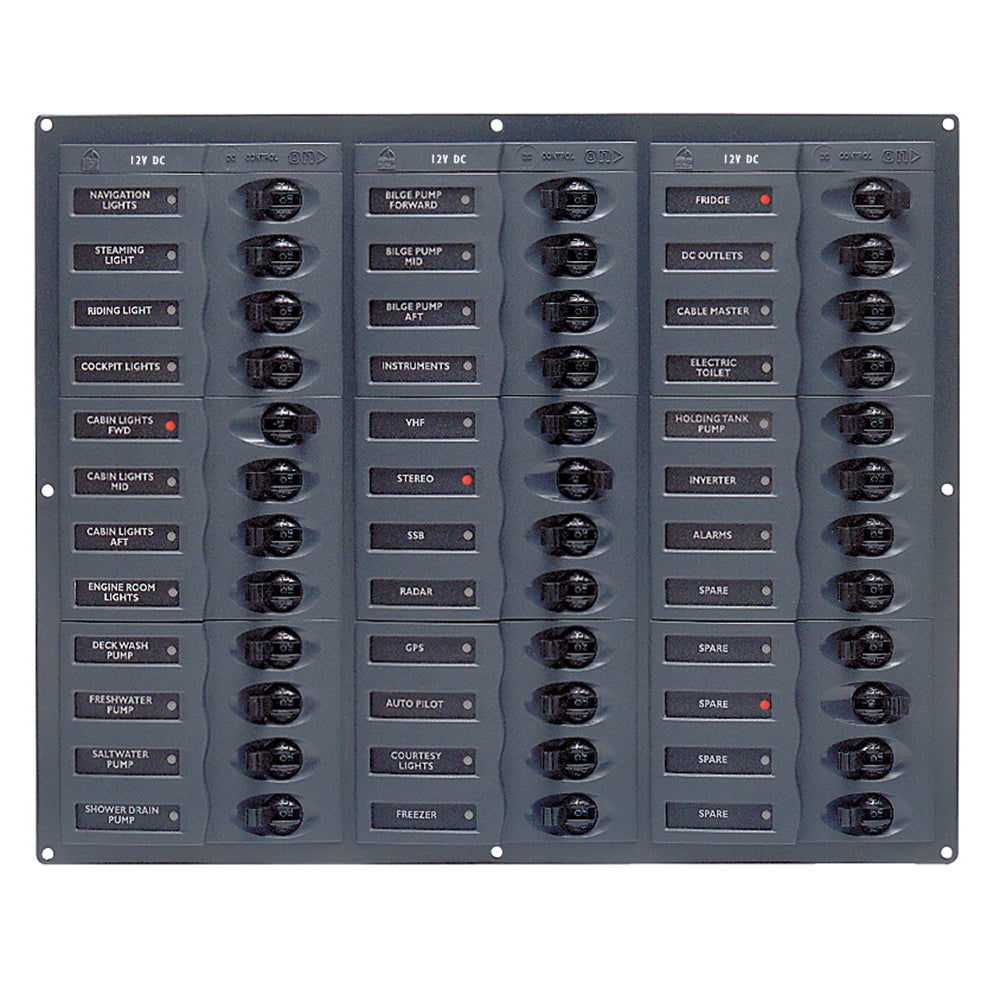 BEP Marine BEP Circuit Breaker Panel - 36-Way — marine electrical panels