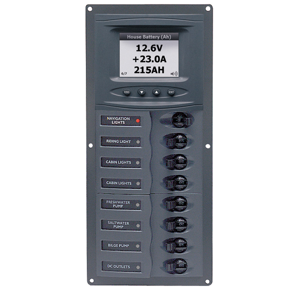 BEP Marine BEP Panel 8SP DC12V DCSM Vertical — marine electrical panels