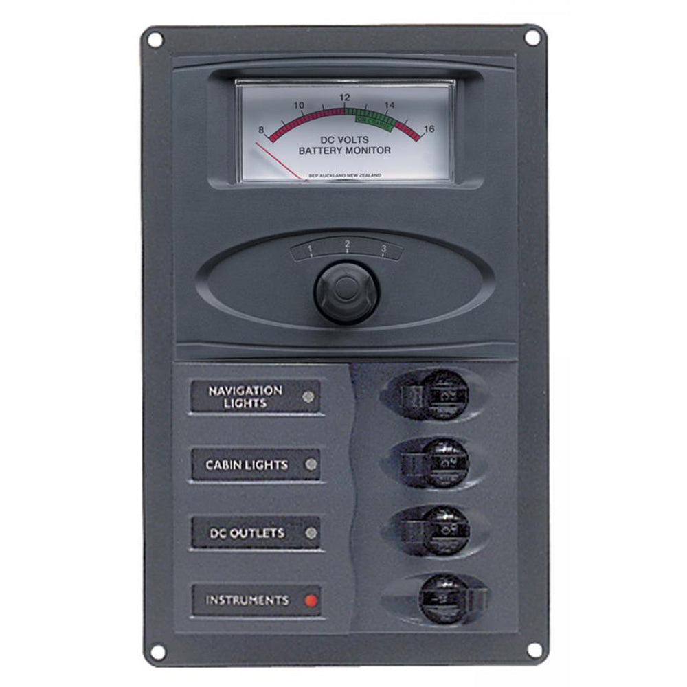BEP Marine BEP Panel 4SP DC12V Analog Vertical — marine electrical panels