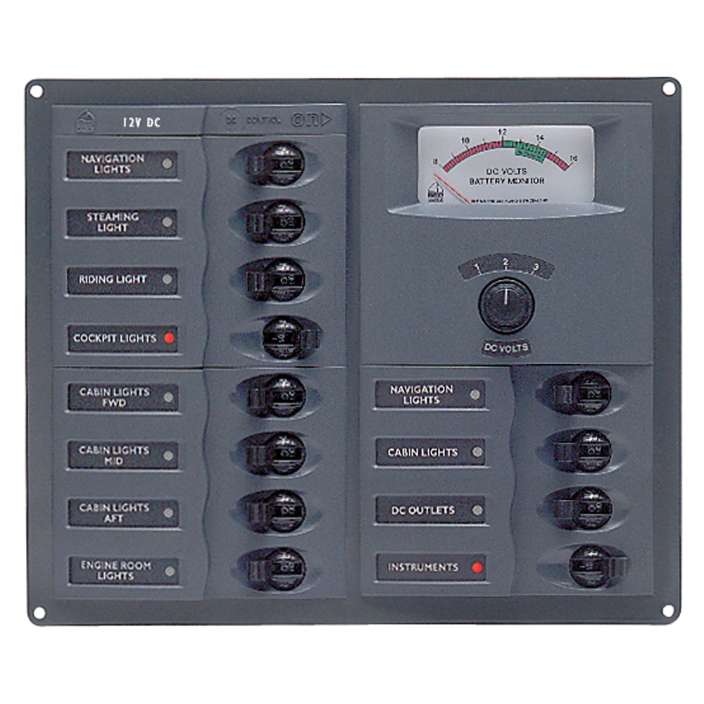 BEP Marine BEP Panel 12SP DC12V Analog — marine electrical panels