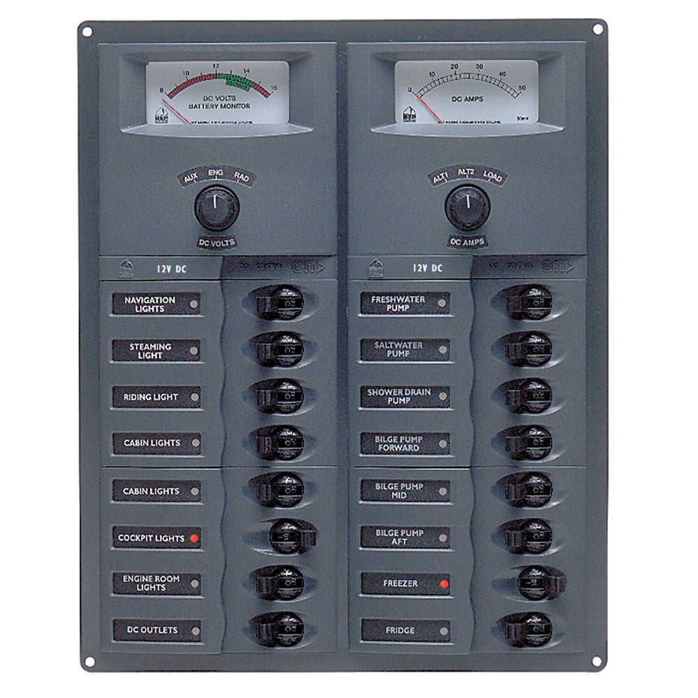 BEP Marine BEP Panel 16SP DC12V Analog — marine electrical panels