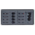 BEP Marine BEP AC Circuit Breaker Panel w/o Meters, 4 Way Panel 2 Mains - 110V — marine electrical panels