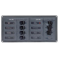BEP Marine BEP AC Circuit Breaker Panel w/o Meters, 4 Way Panel 2 Mains - 240V — marine electrical panels