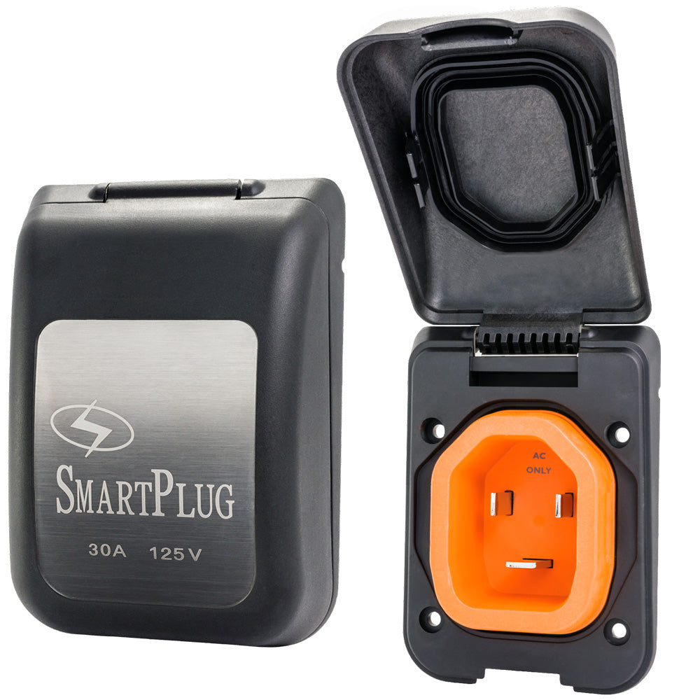 SmartPlug 30 AMP Male Non-Metallic Inlet Cover - Black — marine shore power