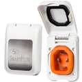 SmartPlug 50 AMP Male Non-Metallic Inlet Cover - White — marine shore power
