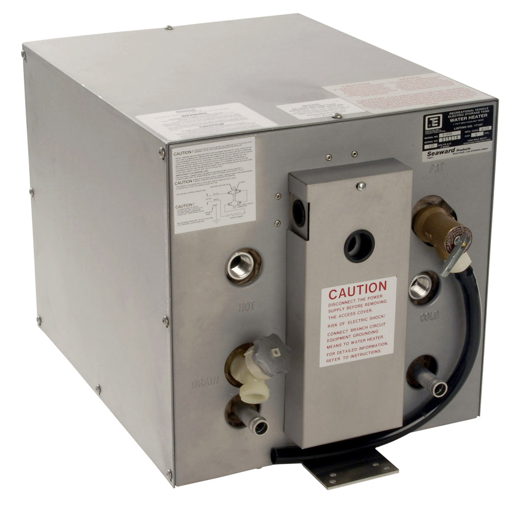 Whale Marine Whale Seaward 6 Gallon Hot Water Heater w/Front Heat Exchanger - Galvanized Steel - 120V - 1500W — marine hot water heaters