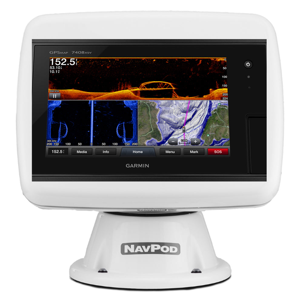 NavPod PP4800-20 PowerPod Pre-Cut f/Garmin 7408 / 7408xsv / 7608 / 7608xsv — marine display mounts
