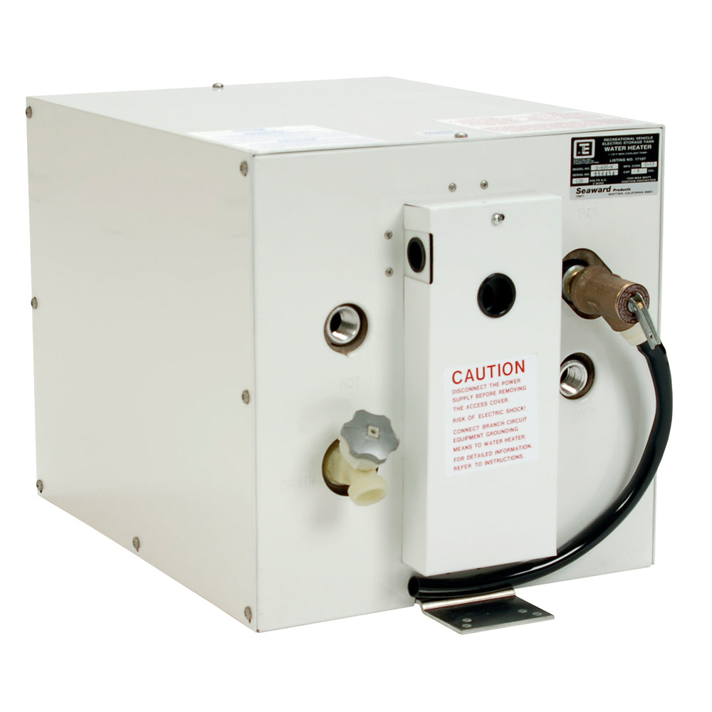 Whale Marine Whale Seaward 6 Gallon Hot Water Heater w/Rear Heat Exchanger - White Epoxy - 120V - 1500W — marine hot water heaters