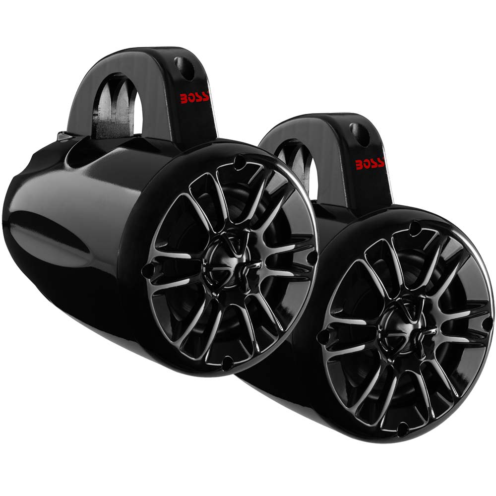 Boss Audio 4" MRWT40 Waketower Speakers - Black - 400W — marine speakers - tower/soundbars