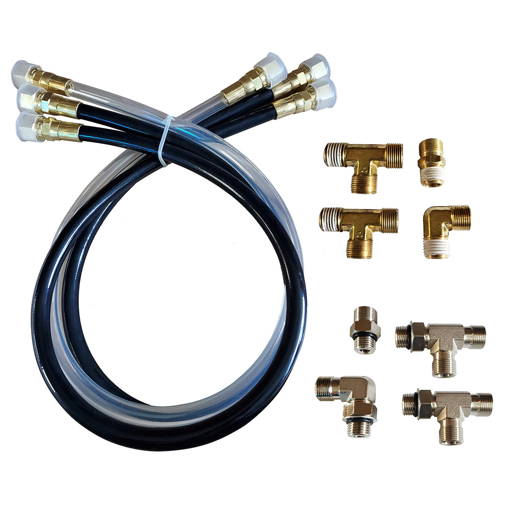 SI-TEX Autopilot Hydraulic Steering Installation Kit w/Hoses & Fittings — marine autopilots