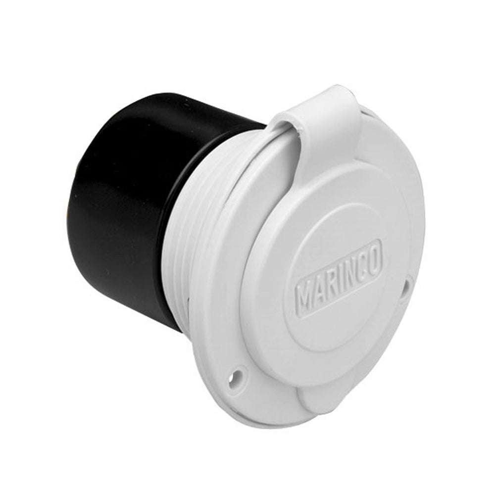 Marinco 15A 125V On-Board Charger Inlet - Front Mount - White — marine shore power