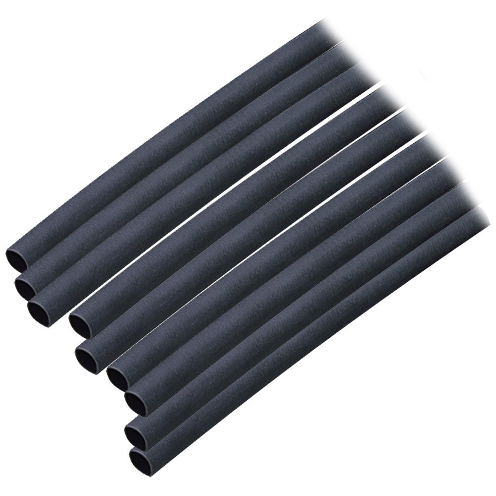 Ancor Adhesive Lined Heat Shrink Tubing (ALT) - 3/16" x 12" - 10-Pack - Black — marine wire management