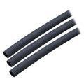 Ancor Adhesive Lined Heat Shrink Tubing (ALT) - 1/4" x 3" - 3-Pack - Black — marine wire management