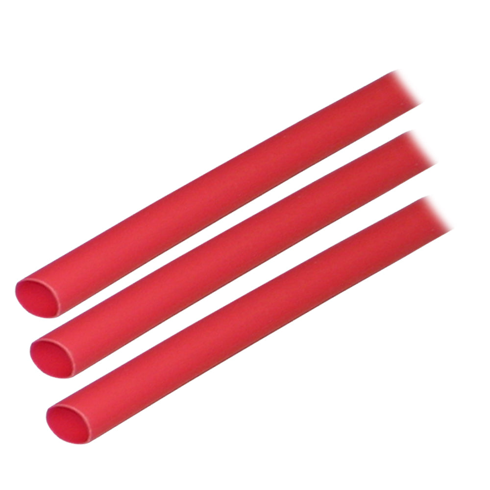 Ancor Adhesive Lined Heat Shrink Tubing (ALT) - 1/4" x 3" - 3-Pack - Red — marine wire management