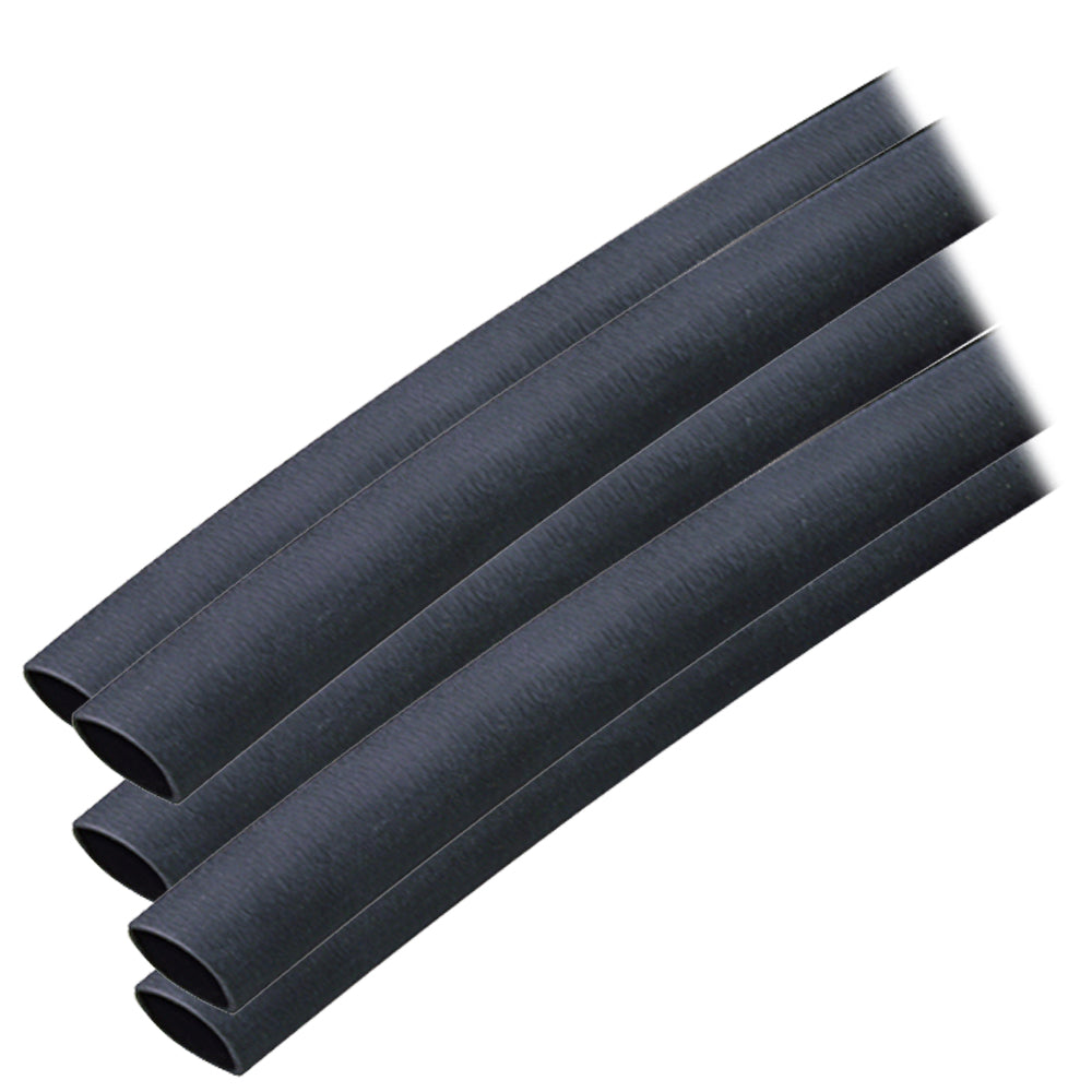 Ancor Adhesive Lined Heat Shrink Tubing (ALT) - 3/8" x 6" - 5-Pack - Black — marine wire management