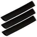 Ancor Adhesive Lined Heat Shrink Tubing (ALT) - 3/4" x 3" - 3-Pack - Black — marine wire management