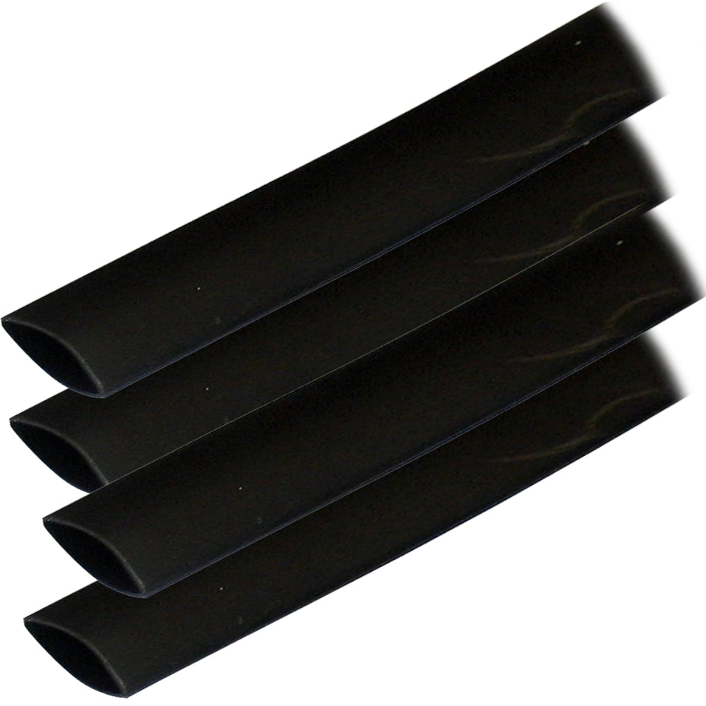 Ancor Adhesive Lined Heat Shrink Tubing (ALT) - 3/4" x 6" - 4-Pack - Black — marine wire management