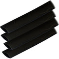 Ancor Adhesive Lined Heat Shrink Tubing (ALT) - 3/4" x 12" - 4-Pack - Black — marine wire management