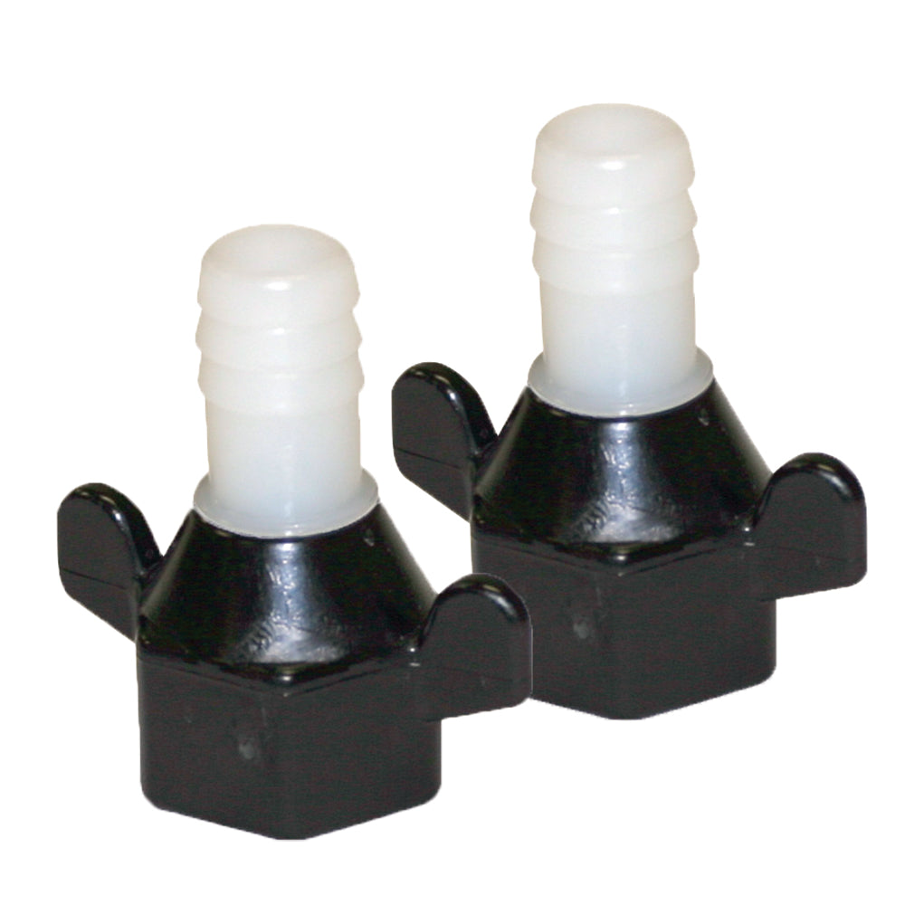 Shurflo by Pentair 1/2" Barb x 1/2" NPT-F Hex/Wingnut Straight Fitting (Pair) — marine accessories