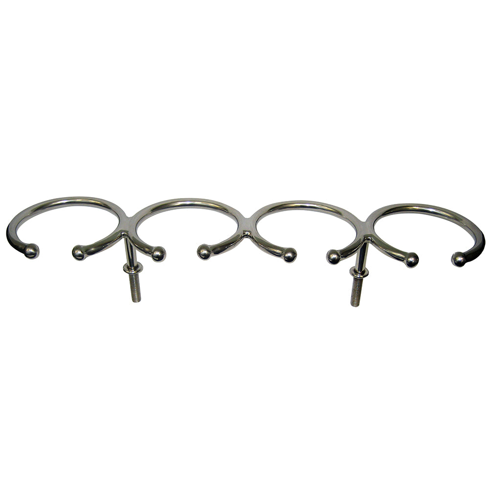 Whitecap Top Mount Ring SS Cup Holder - 4-Drink - Stud Mount — marine deck / galley