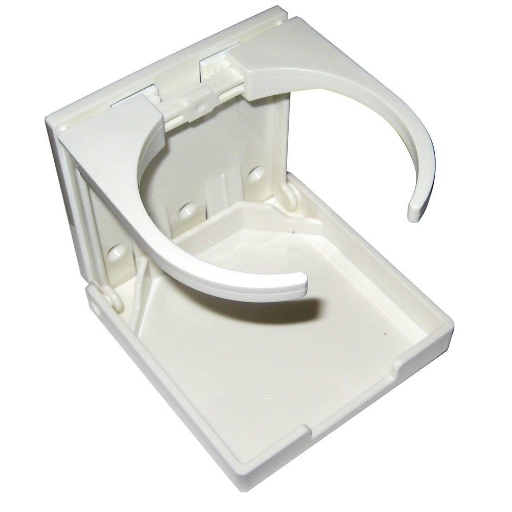 Whitecap Folding Drink Holder - White Nylon — marine deck / galley