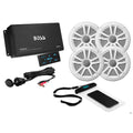 Boss Audio ASK904B.64 4 Channel Amplifier & 2 Pairs of 6.5" Speaker Kit - White — marine stereos
