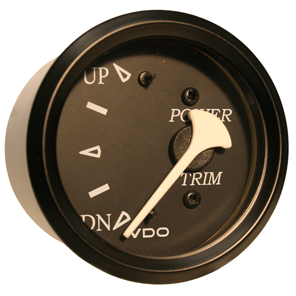 VDO Cockpit Marine Trim Gauge - f/Evinrude and Johnson Engines - Black Dial/Bezel — marine gauges